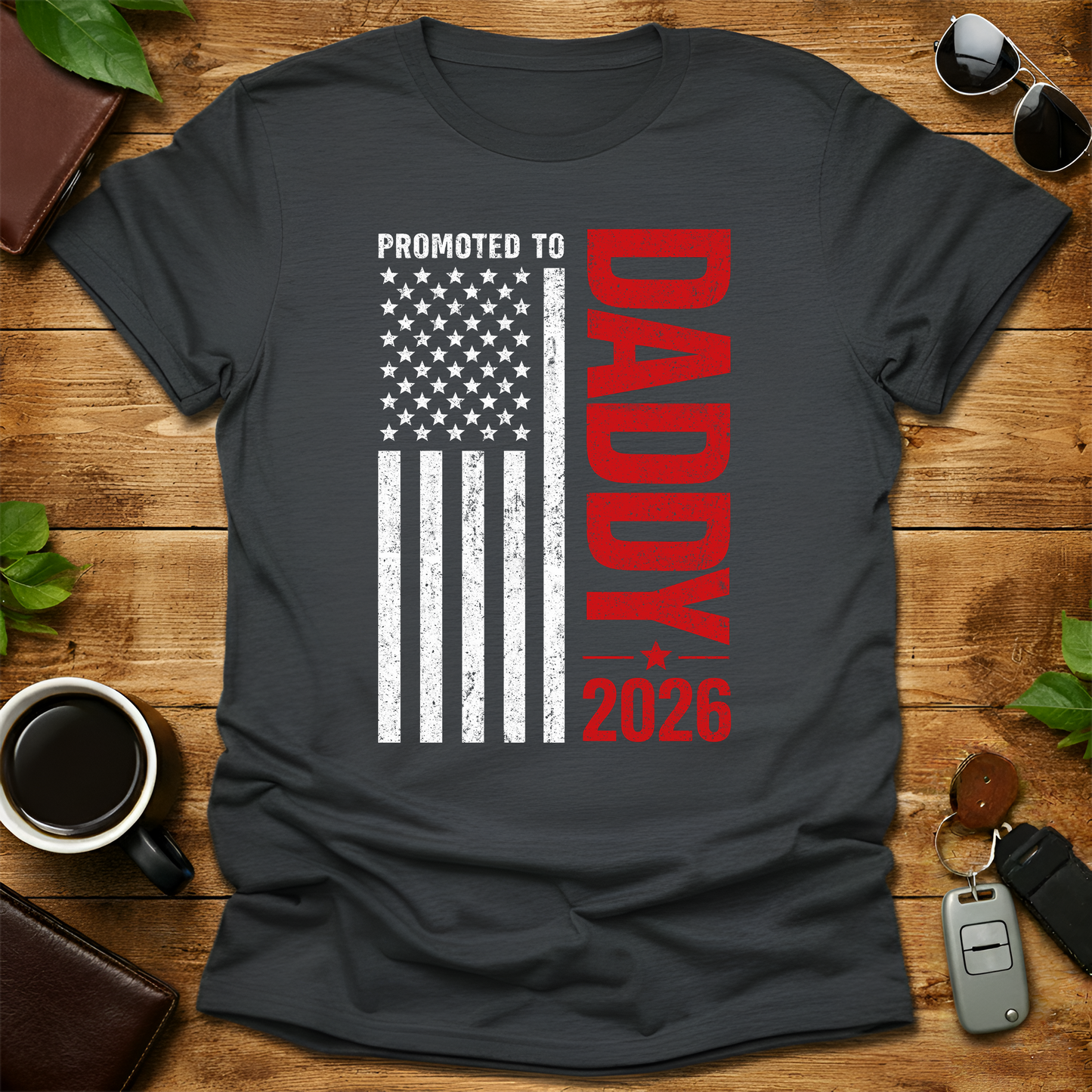Daddy Est 2026 USA Father's Day T-Shirt