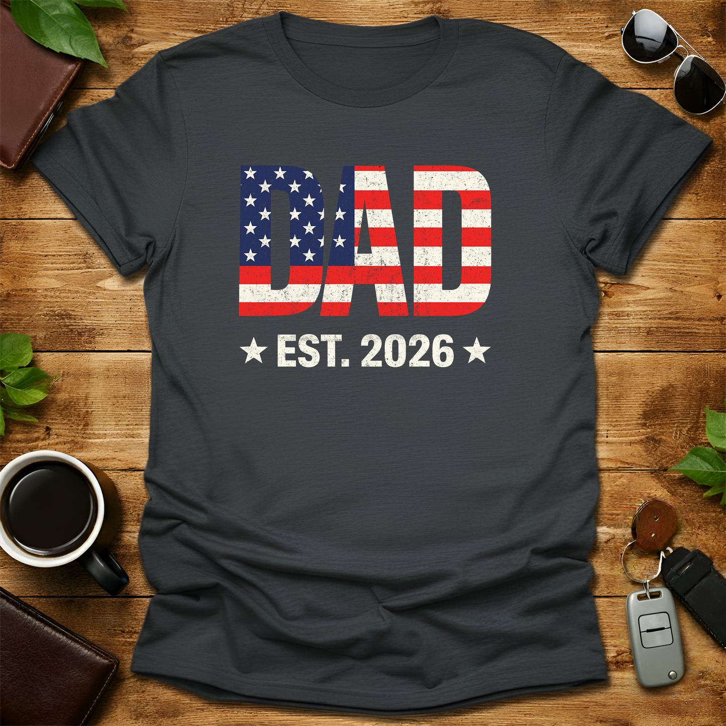 Dad Est 2026 USA V2 Father's Day T-Shirt