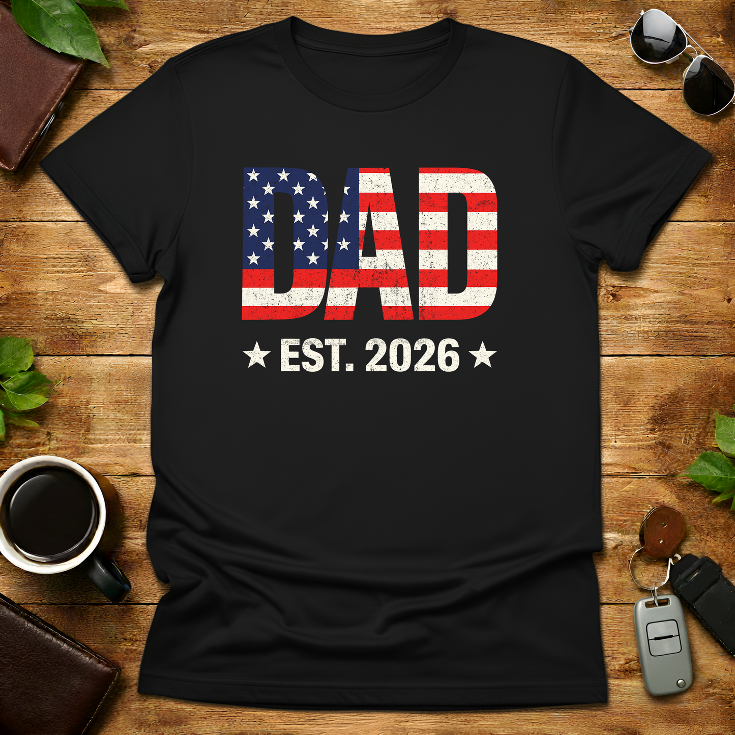 Dad Est 2026 USA V2 Father's Day T-Shirt