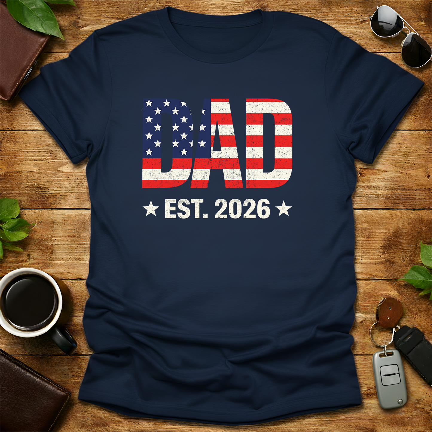 Dad Est 2026 USA V2 Father's Day T-Shirt