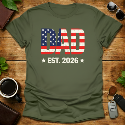 Dad Est 2026 USA V2 Father's Day T-Shirt