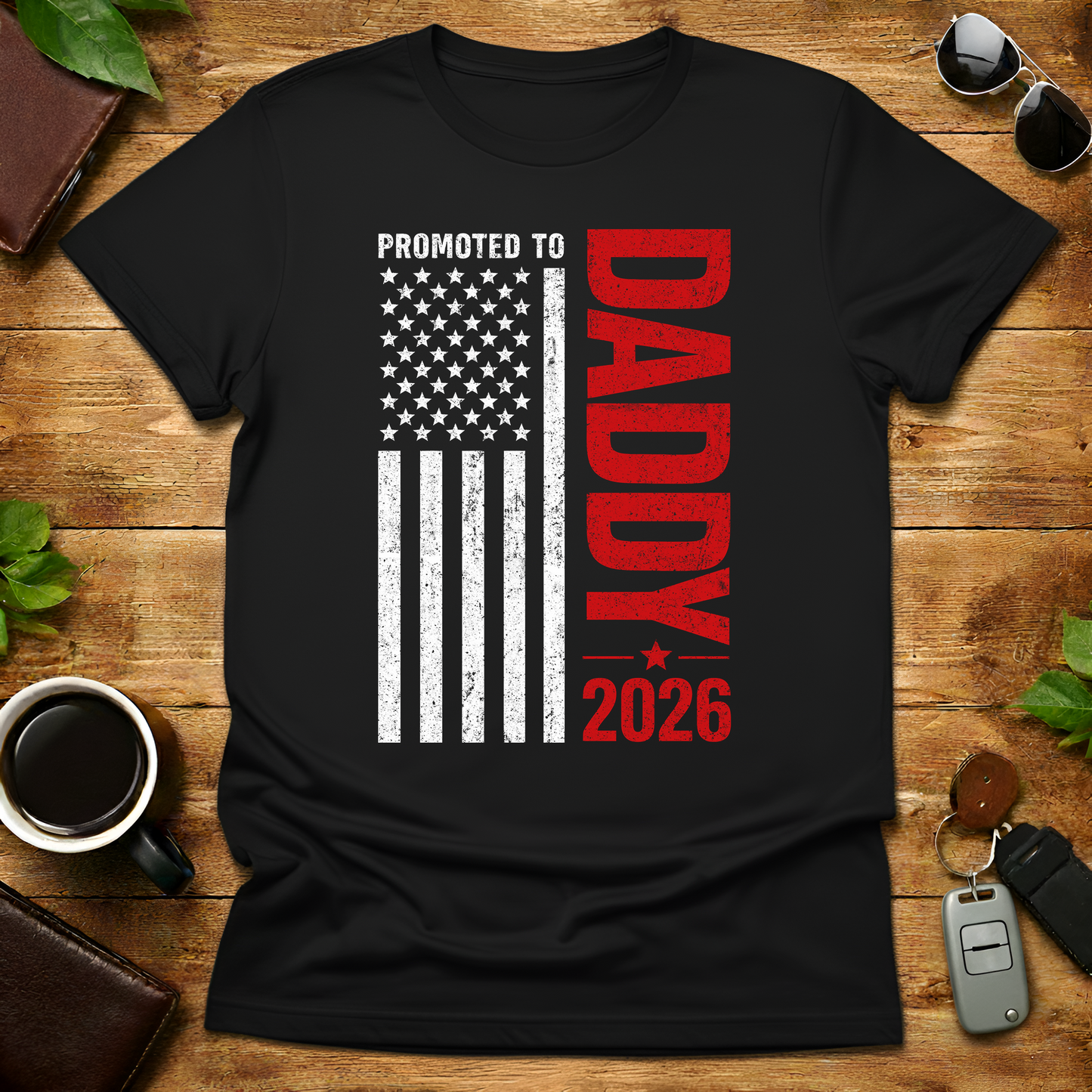 Daddy Est 2026 USA Father's Day T-Shirt