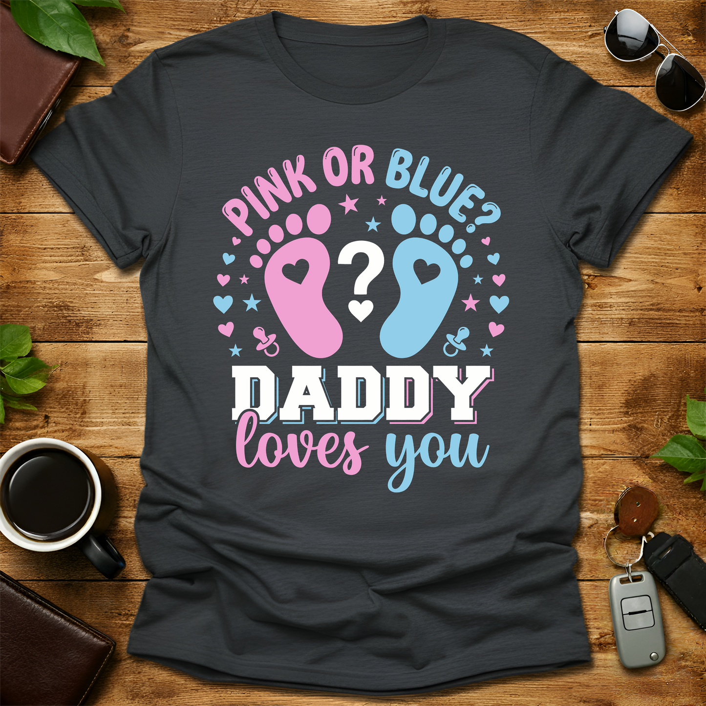 Pink or Bleu Dad Est 2026 V2 T-Shirt