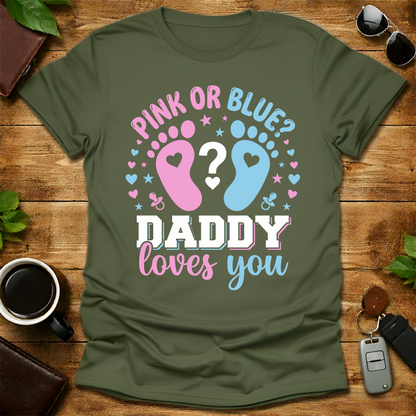 Pink or Bleu Dad Est 2026 V2 T-Shirt