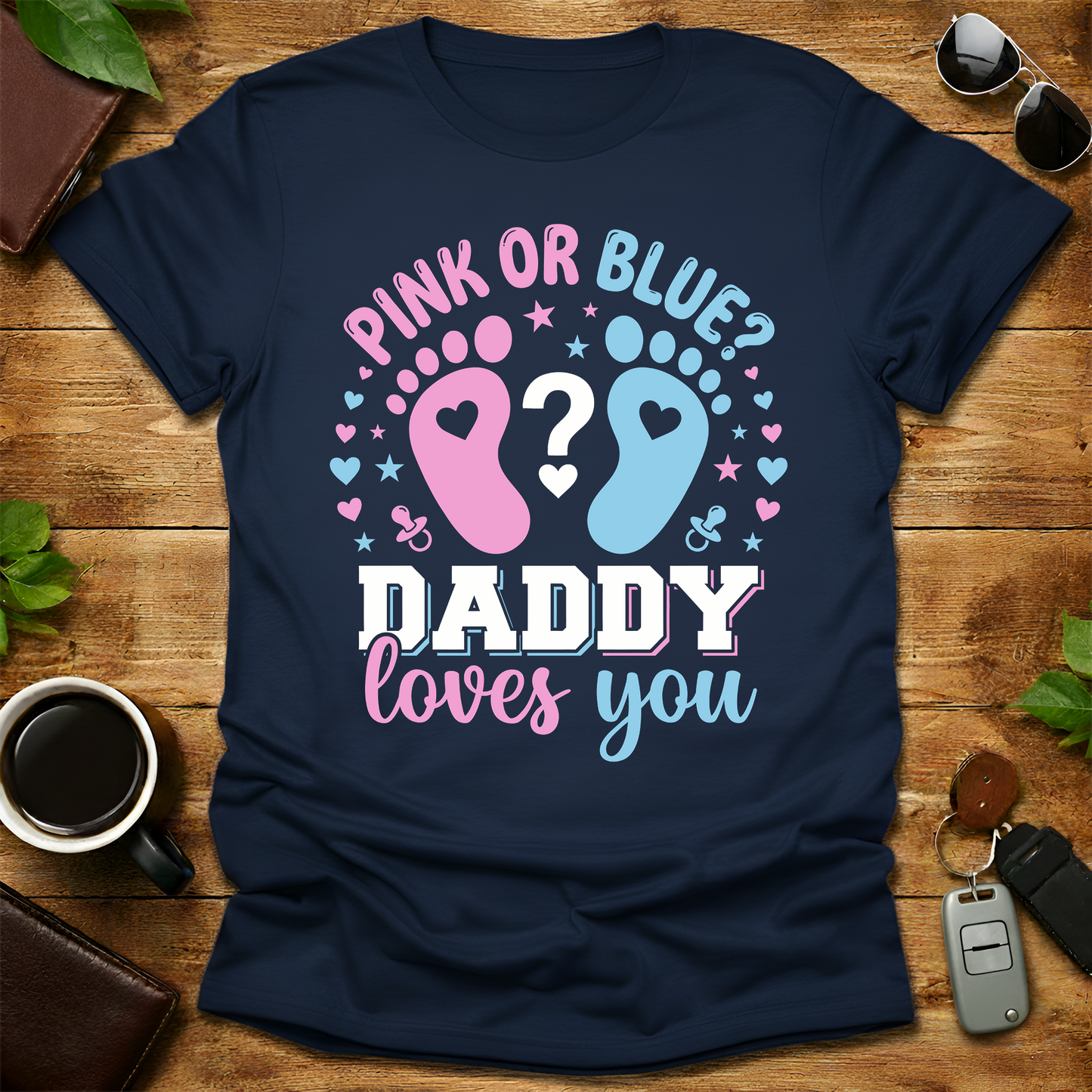 Pink or Bleu Dad Est 2026 V2 T-Shirt