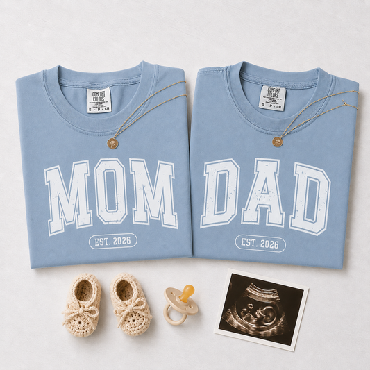 Unisex Dad & Mom Matching Comfort Colors V1 T-Shirts