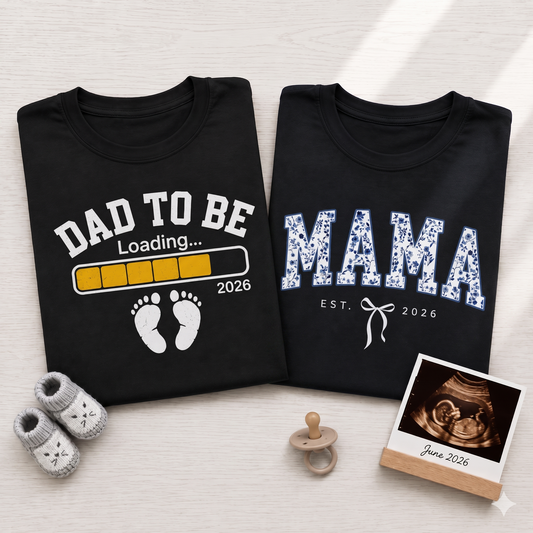 Dad & Mom To Be Matching V2 T-Shirts